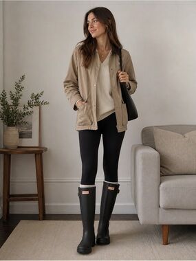Hunter Black Tall Rain Boots